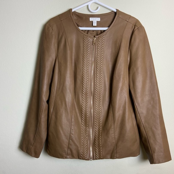 charter club leather jacket